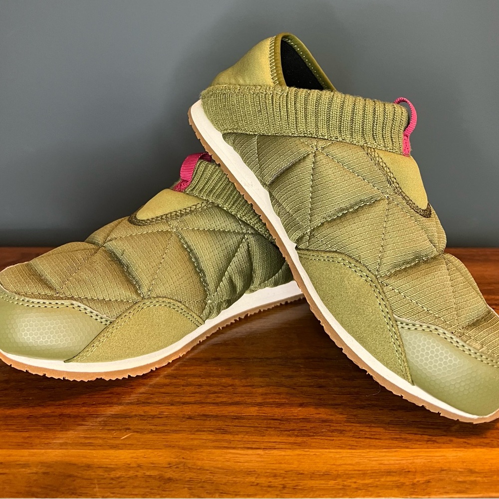 Green Teva slippers